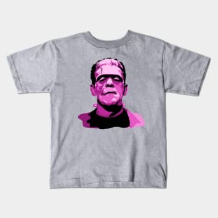 Boris Karloff as Frankenstein's Monster Pink Kids T-Shirt